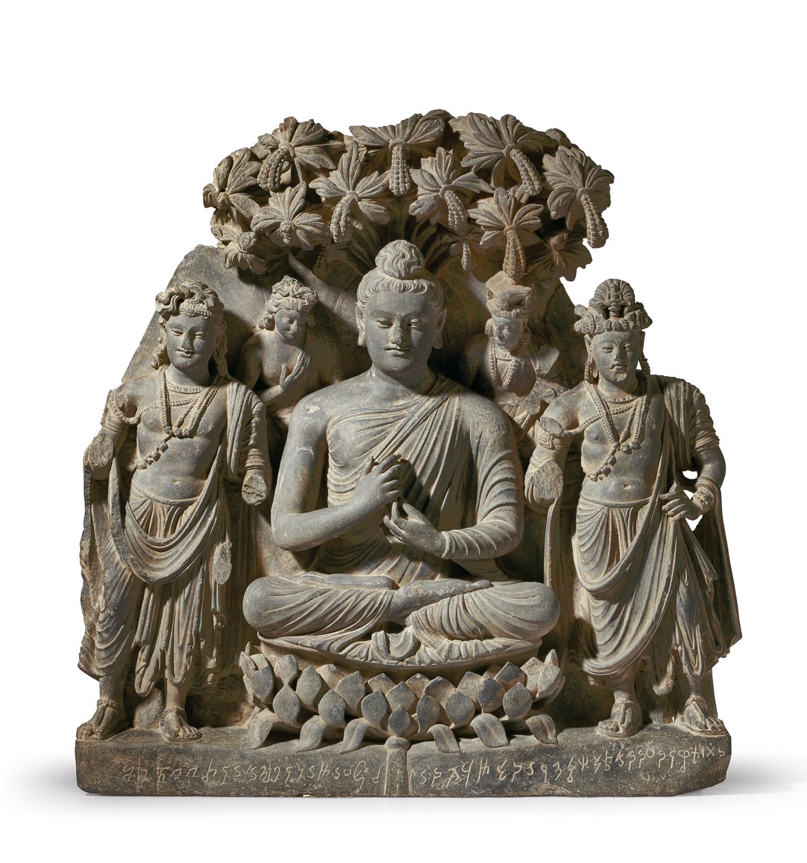 Relief Triad Of Buddha Shakyamuni With Bodhisattvas, 3rd-4th Century by Unbekannter Künstler