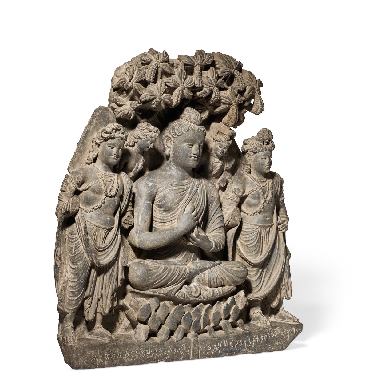 Relief Triad Of Buddha Shakyamuni With Bodhisattvas, 3rd-4th Century by Unbekannter Künstler
