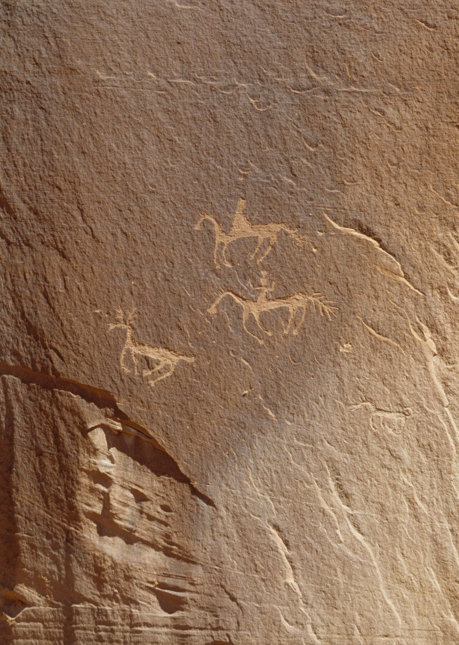 Rock engravings, Ledge Ruin, Canyon de Chelly National Monument, Arizona, USA by William M. Timlin