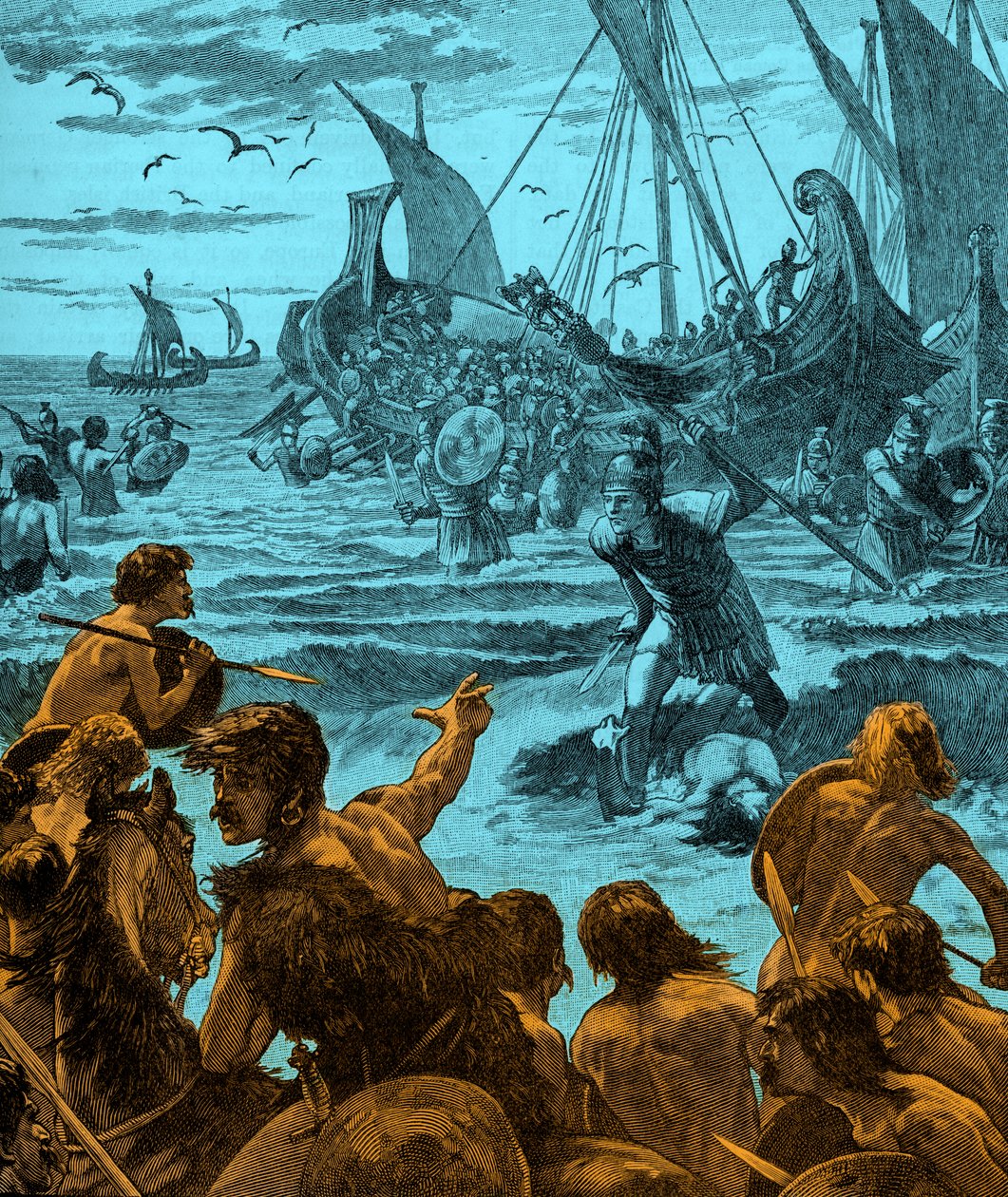 Roman invasion of Britain by Unbekannter Künstler
