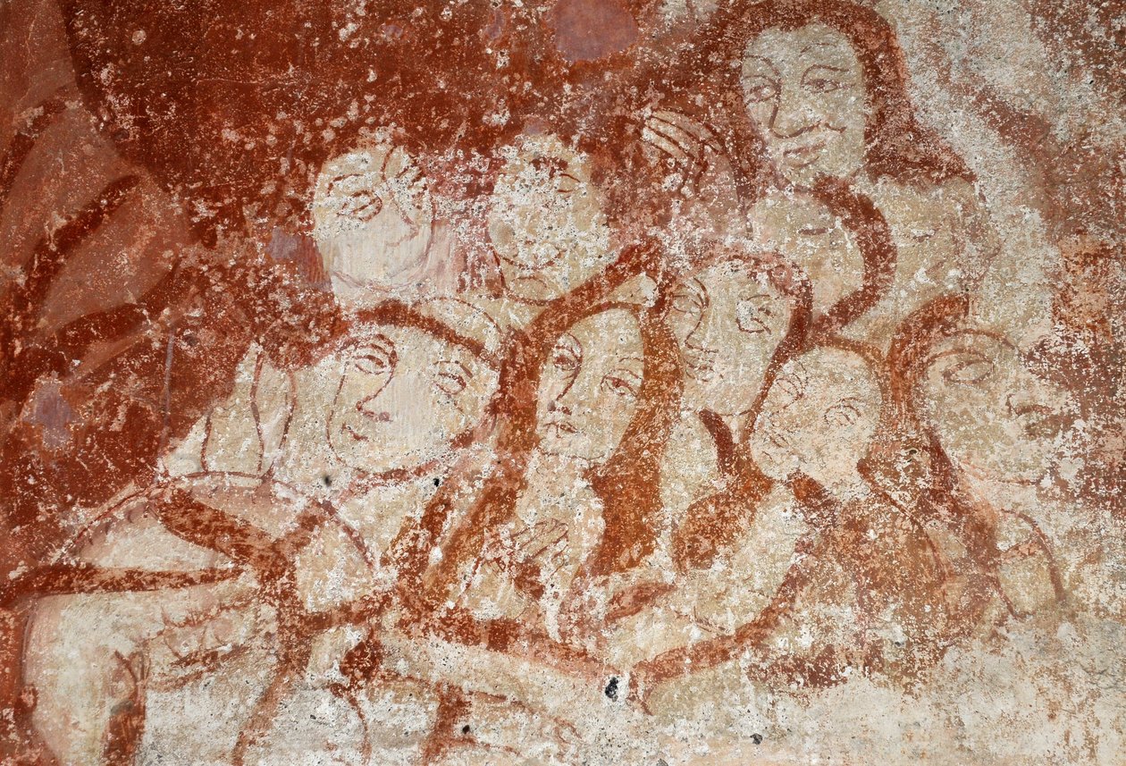 Romanesque art: The Chapel of St. Catherine, Voute in the cradle breeze, the Childhood of Christ, the Passion, the Last Judgment and Christ in the Majestic. Frescoes of the church of Notre Dame d