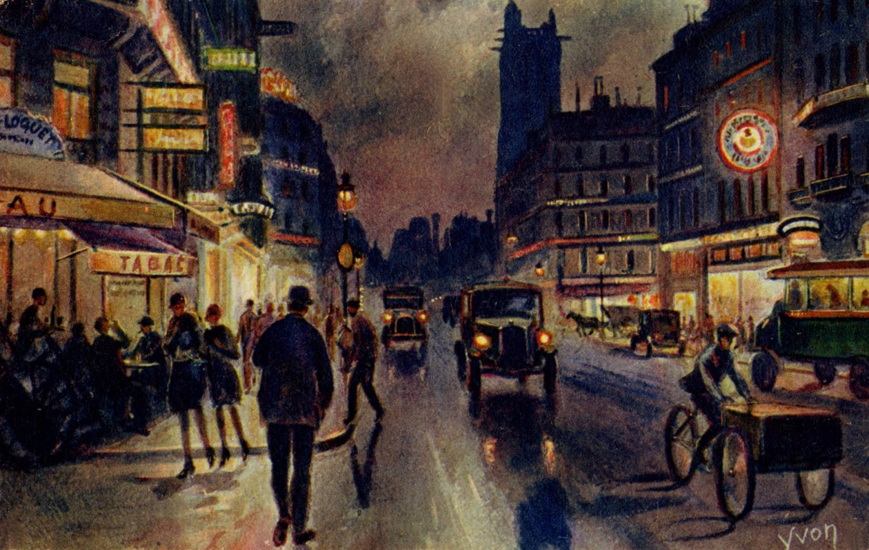 Rue de Rivoli, Paris, c.1933 (postcard) by Unbekannter Künstler