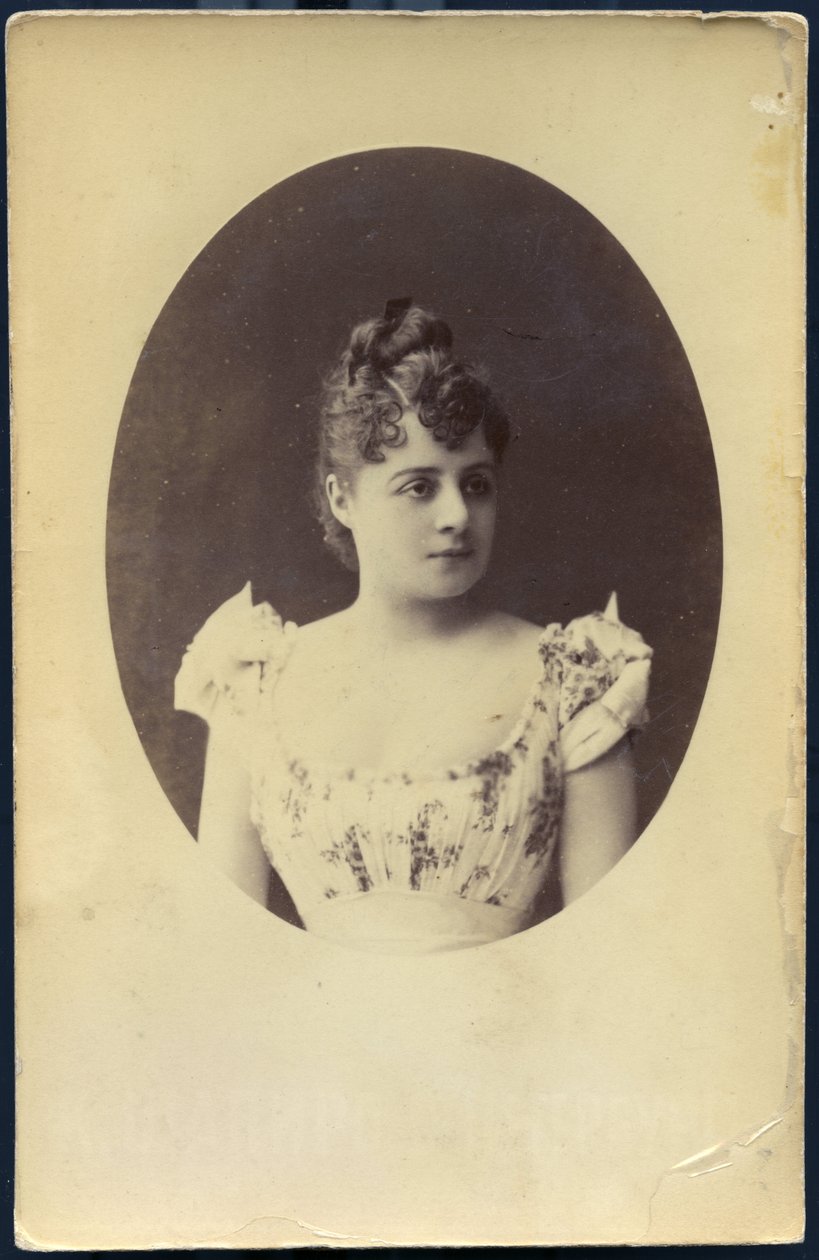 Studio Portrait of a Young Girl, Mademoiselle Derigny, Saint Petersburg by Unbekannter Künstler