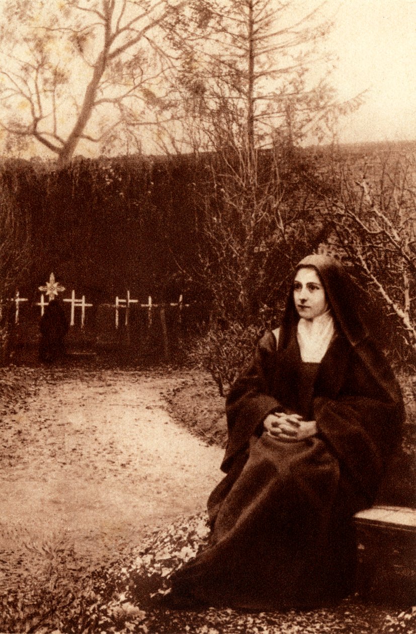 Saint Thérèse of the Child Jesus Meditated in the Gardens of the Monastery of Lisieux (photo print) by Unbekannter Künstler