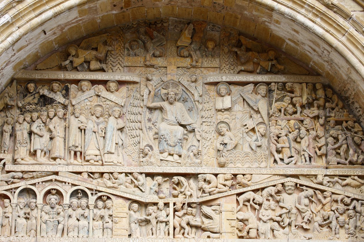 Sainte Foy abbey church tympanum: Christ in Glory & Last Judgment, Conques, France by Unbekannt