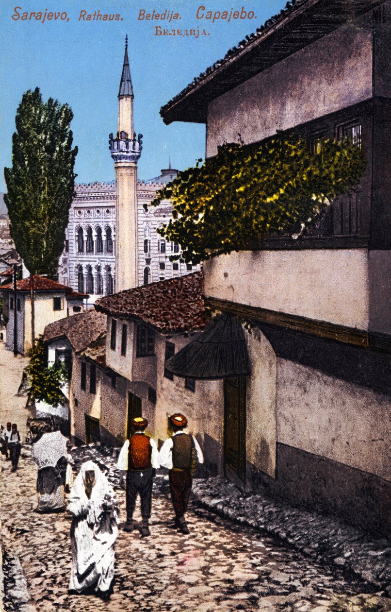 Sarajevo, Capital City of Bosnia Herzegovina Early 20th Century (Postcard) by Unbekannter Künstler