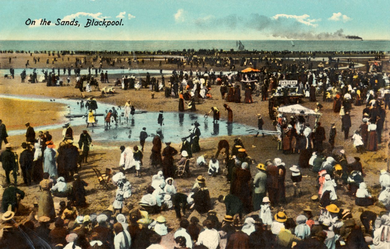 Seaside at Blackpool at turn of the century by Unbekannter Künstler