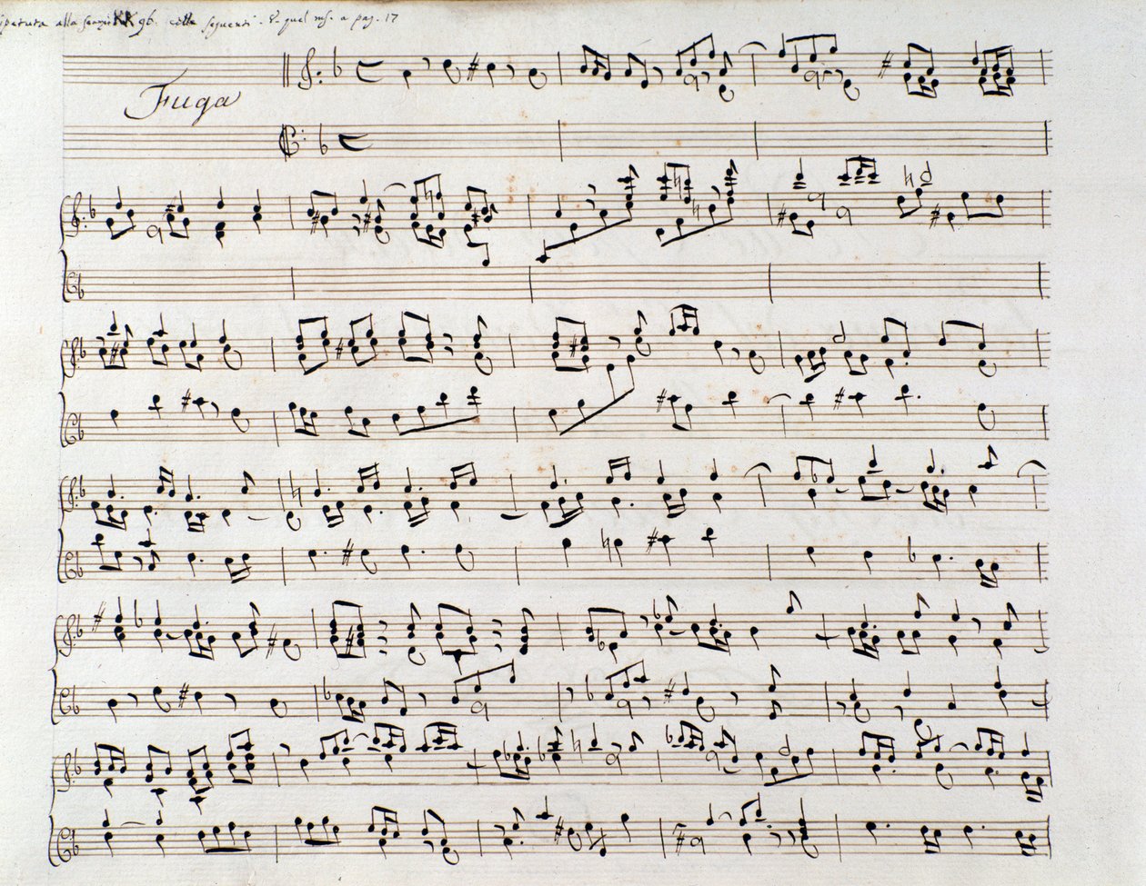 Sheet music page for Handel