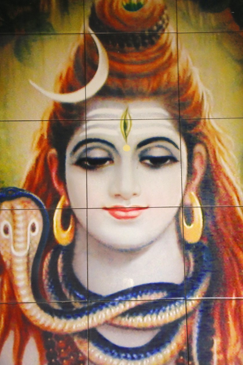 Shree Hindu temple, Leicester, Shiva mosaic, United Kingdom by Unbekannt