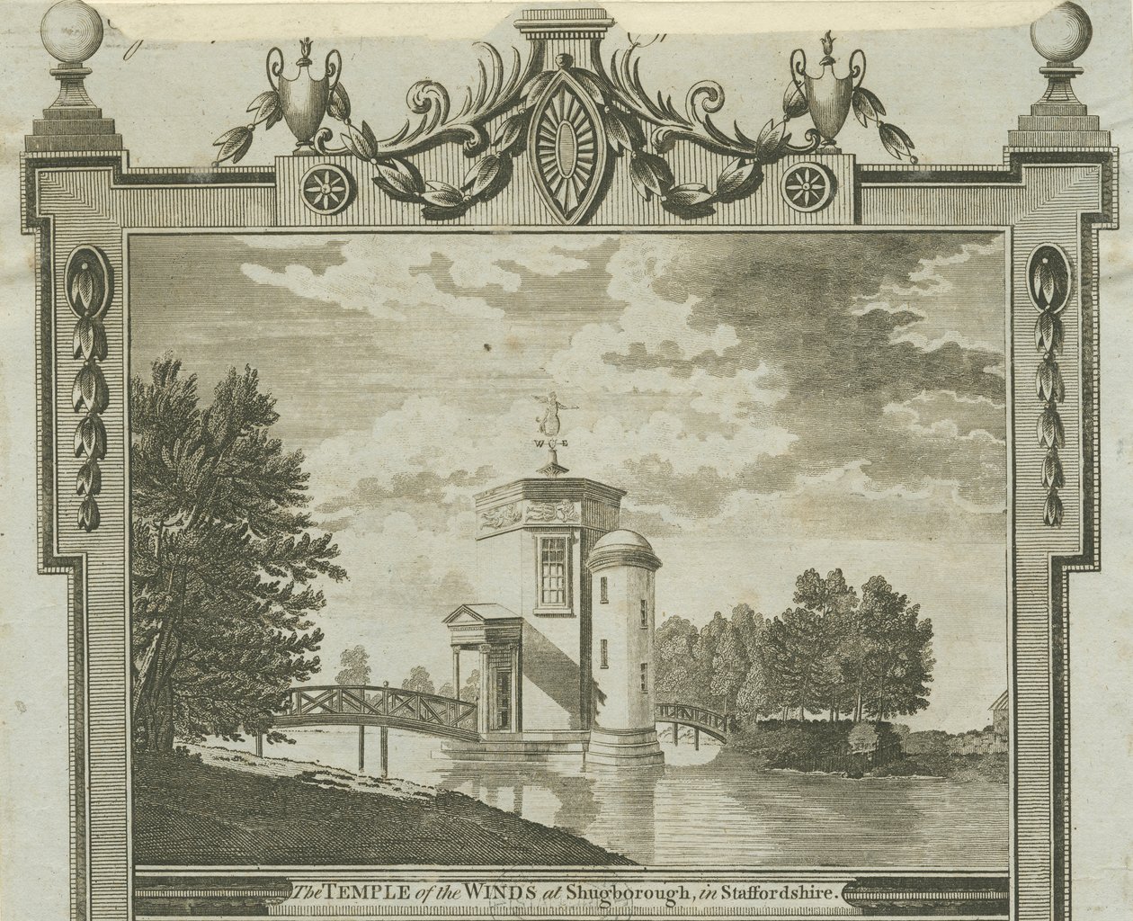 Shugborough - Temple of the Winds (Engraving, c.1770) by Unbekannt