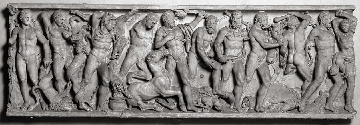 Side of a sarcophagus depicting the labours of Hercules, Roman, 2nd century by Unbekannt