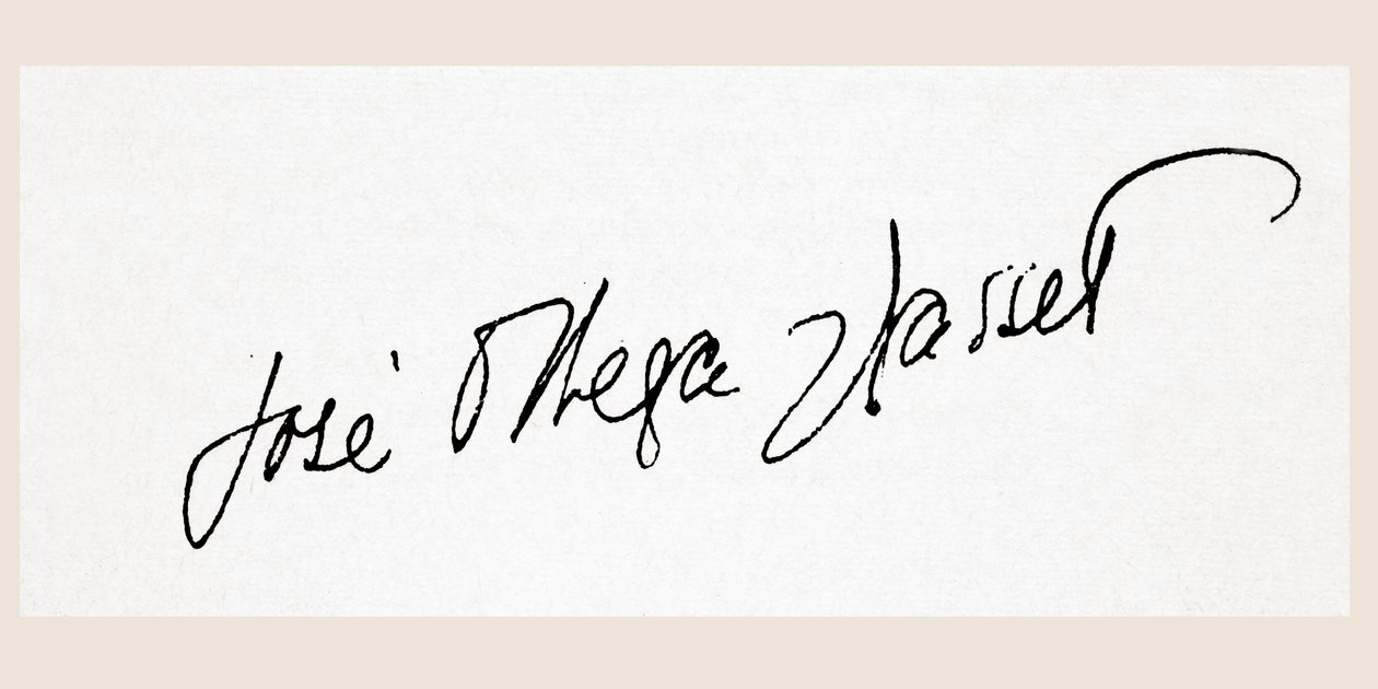 Signature of José Ortega y Gasset by Unbekannt
