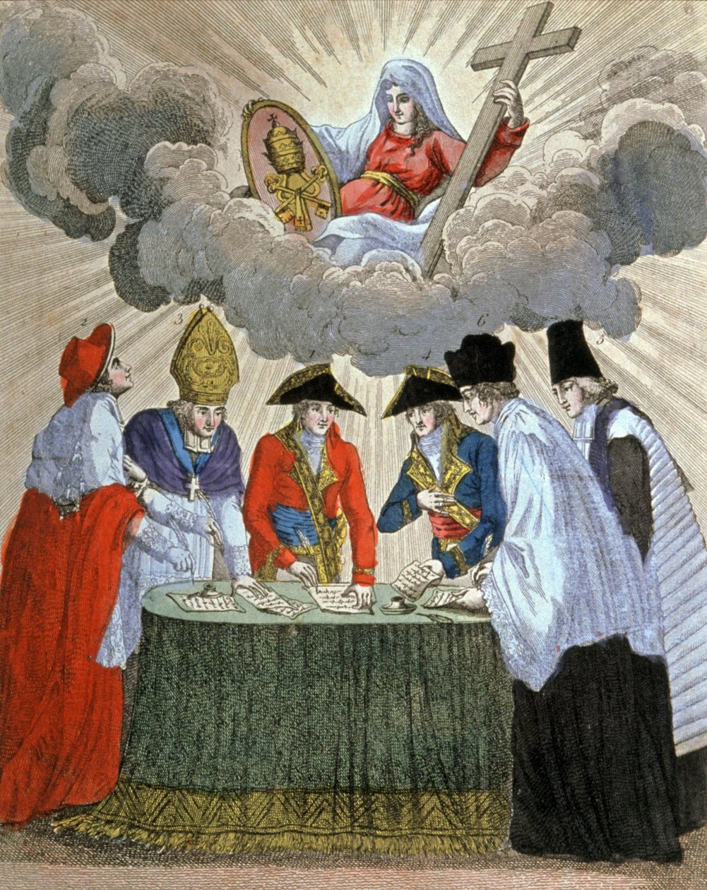 Signature of the Concordat Between Napoleon and Pope Pius VII by Unbekannter Künstler