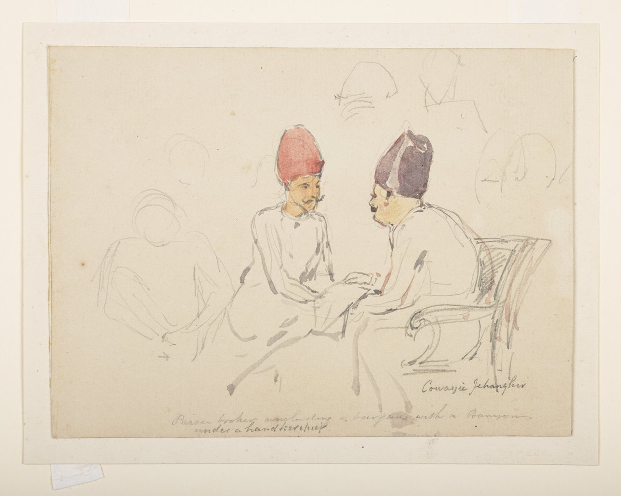 Sketch of Sir Cowasji Jehangir by Unbekannter Künstler