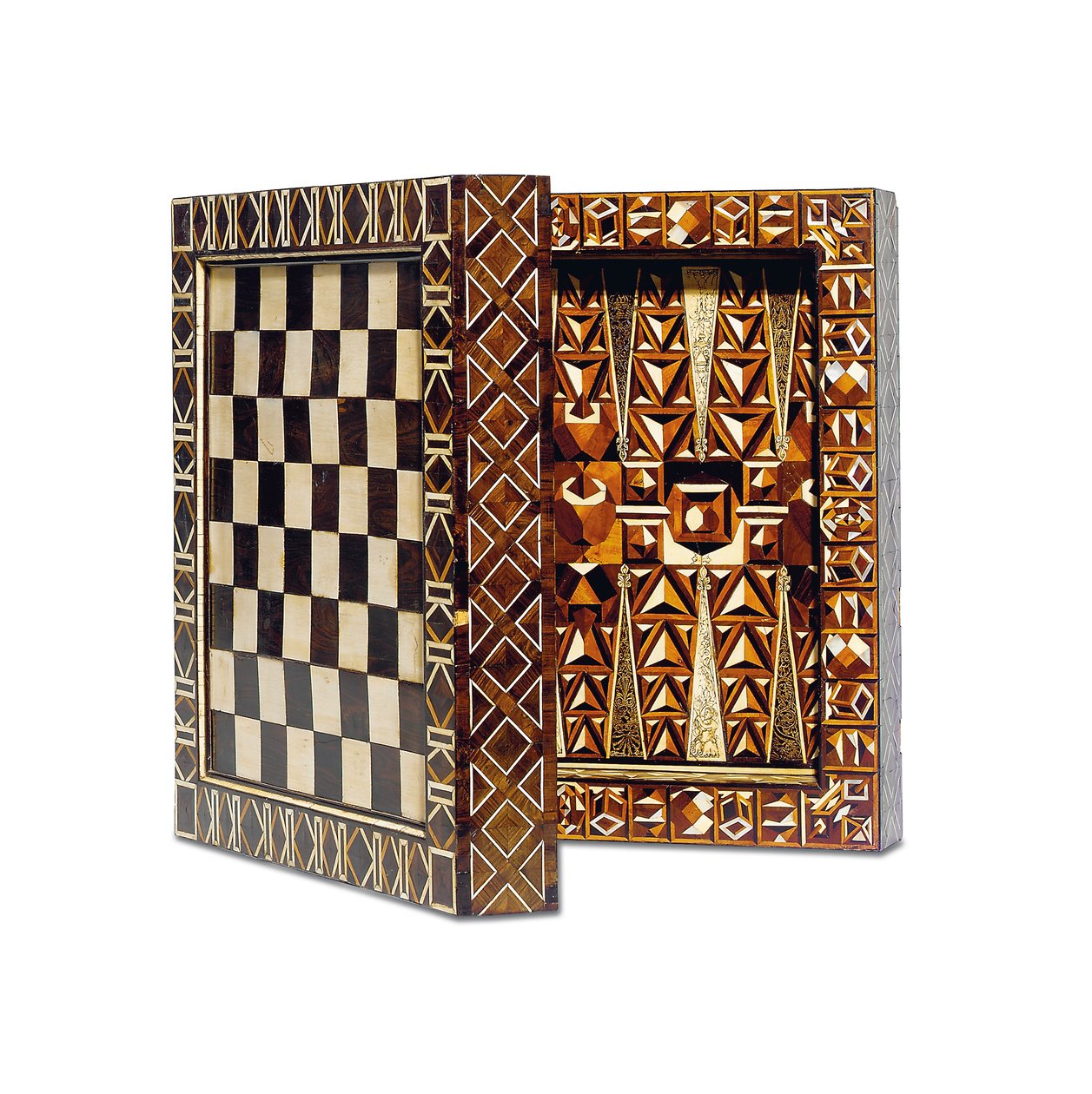 South German marquetry games box, from Augsburg or Nuremberg, late 16th-early 17th century by Unbekannt