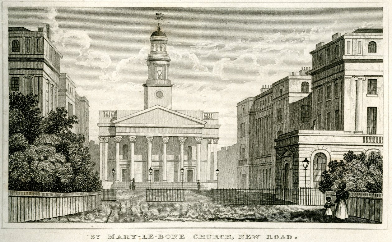 St Mary-le-bone Church, New Road by Unbekannt