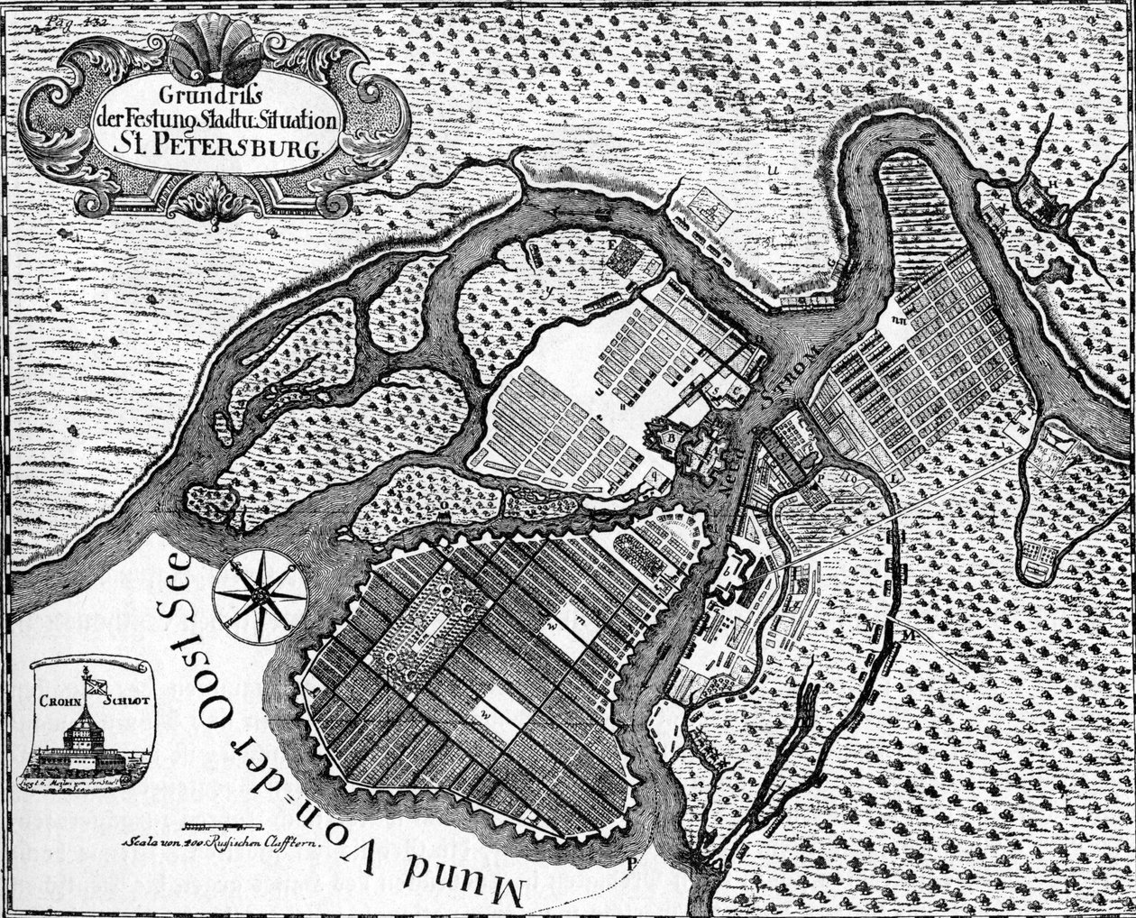 St. Petersburg - plan of the Russian city by Unbekannter Künstler