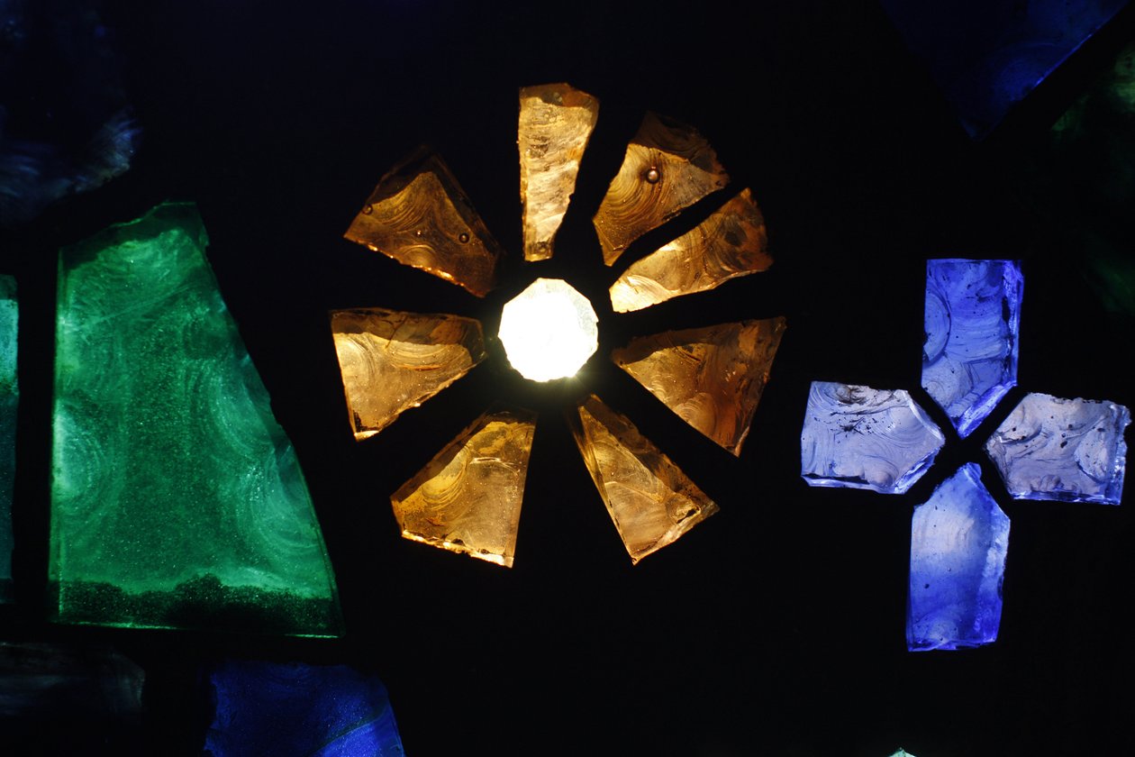 Stained glass in Notre-Dame de Consolation church, Hyeres, France by Unbekannt