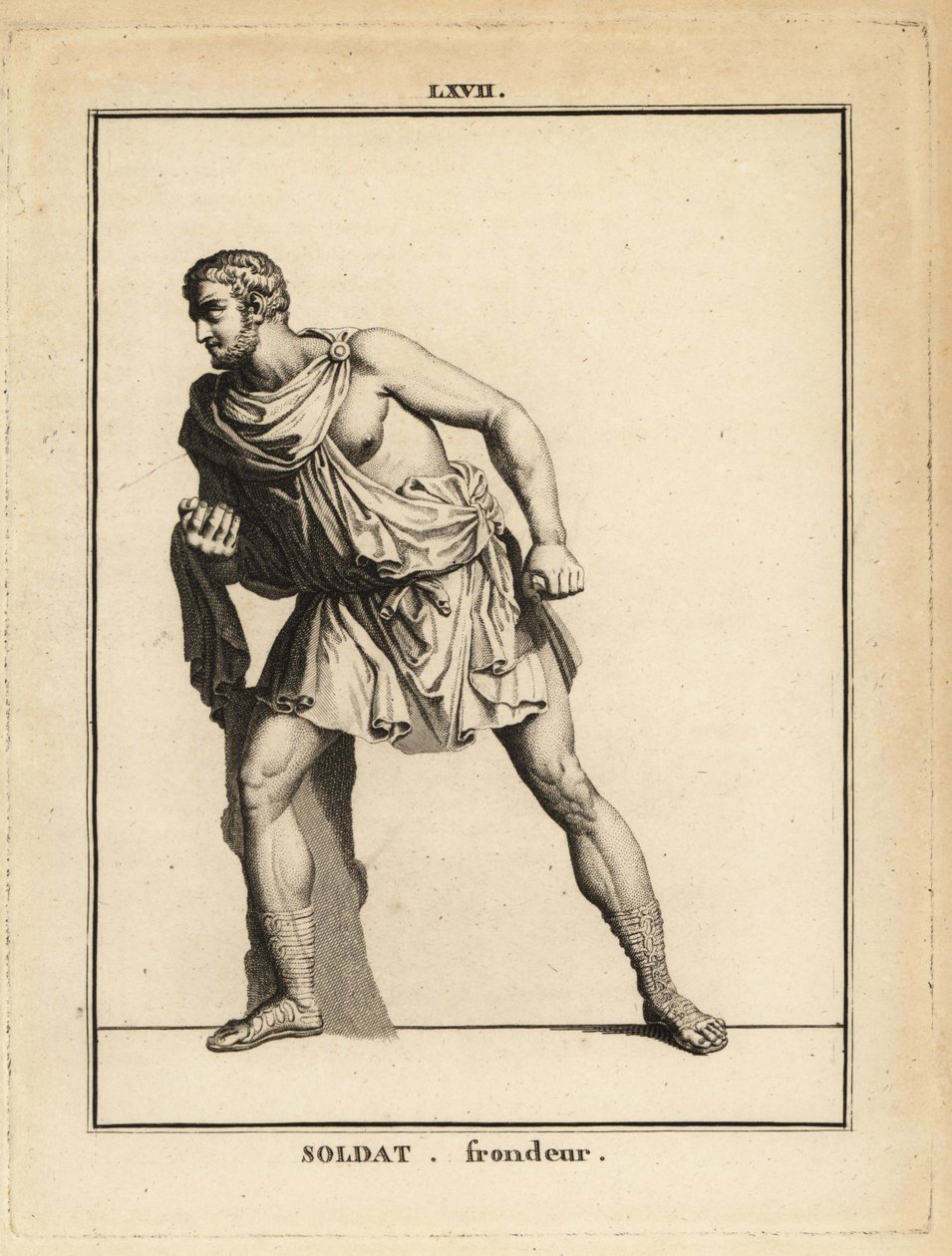 Statue of a Roman Soldier, a Slinger or Slingshot Infantryman by Unbekannt