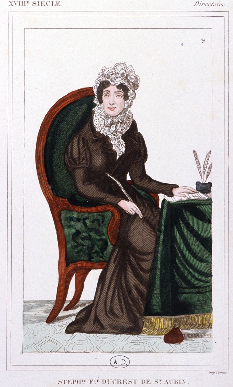 Stephanie Ducrest de Saint-Aubin Countess of Genlis by Unbekannter Künstler