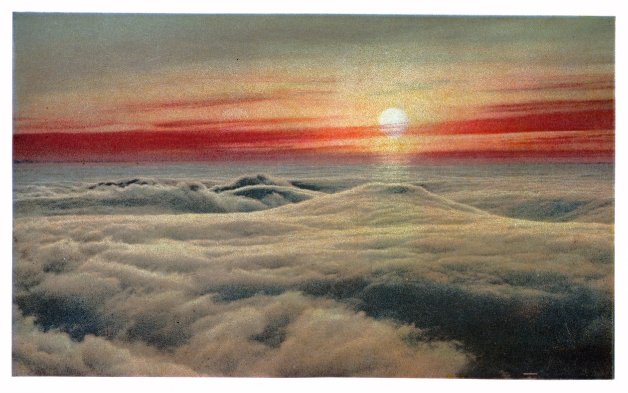 Sunrise Above the Clouds by Unbekannter Künstler