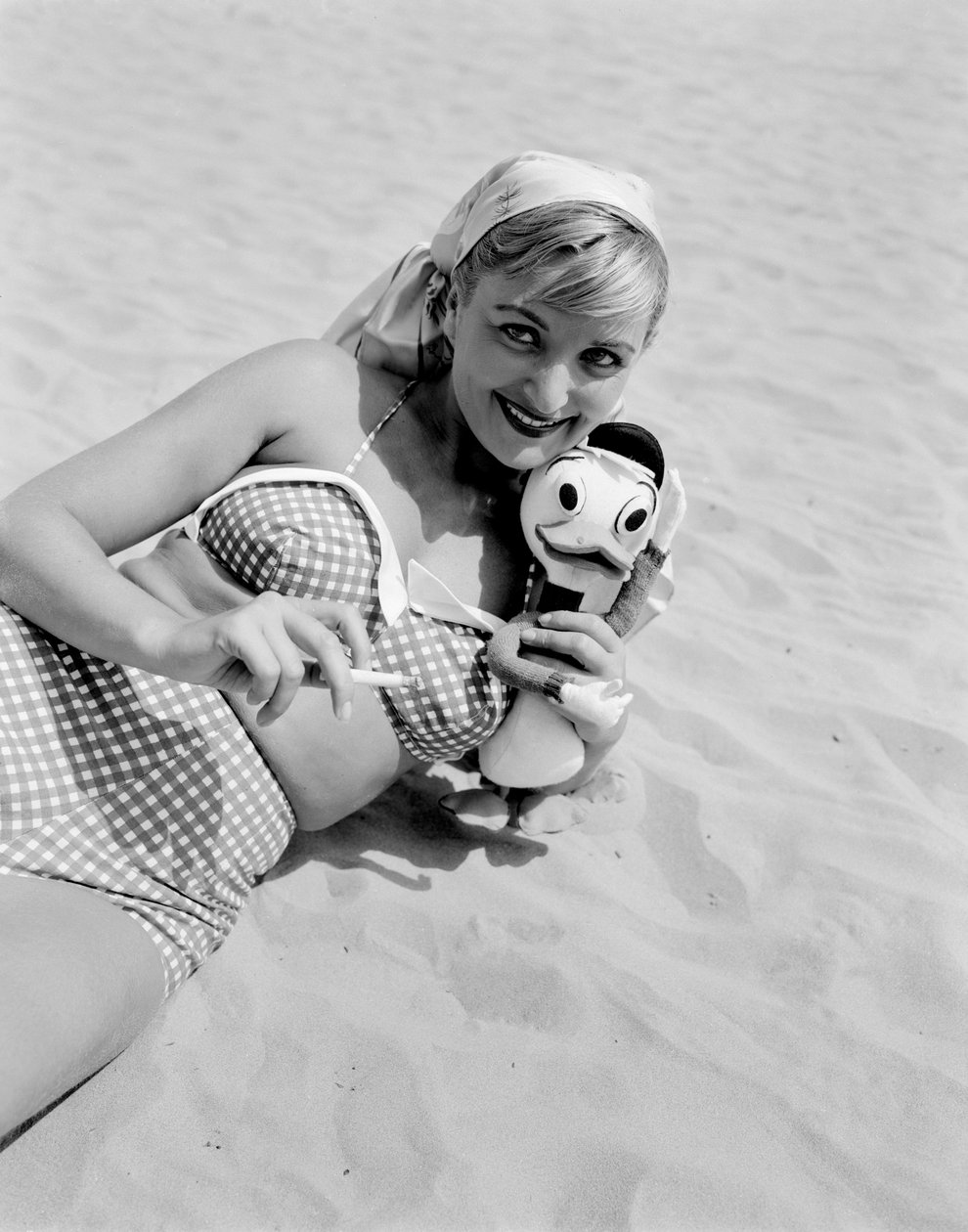 The Actress Elena Giusti at Venice Lido Beach - 1951 by Unbekannt