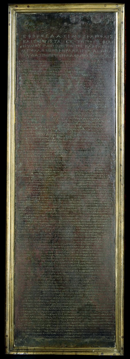 Tablets of Heraclea, from Policoro by Unbekannter Künstler