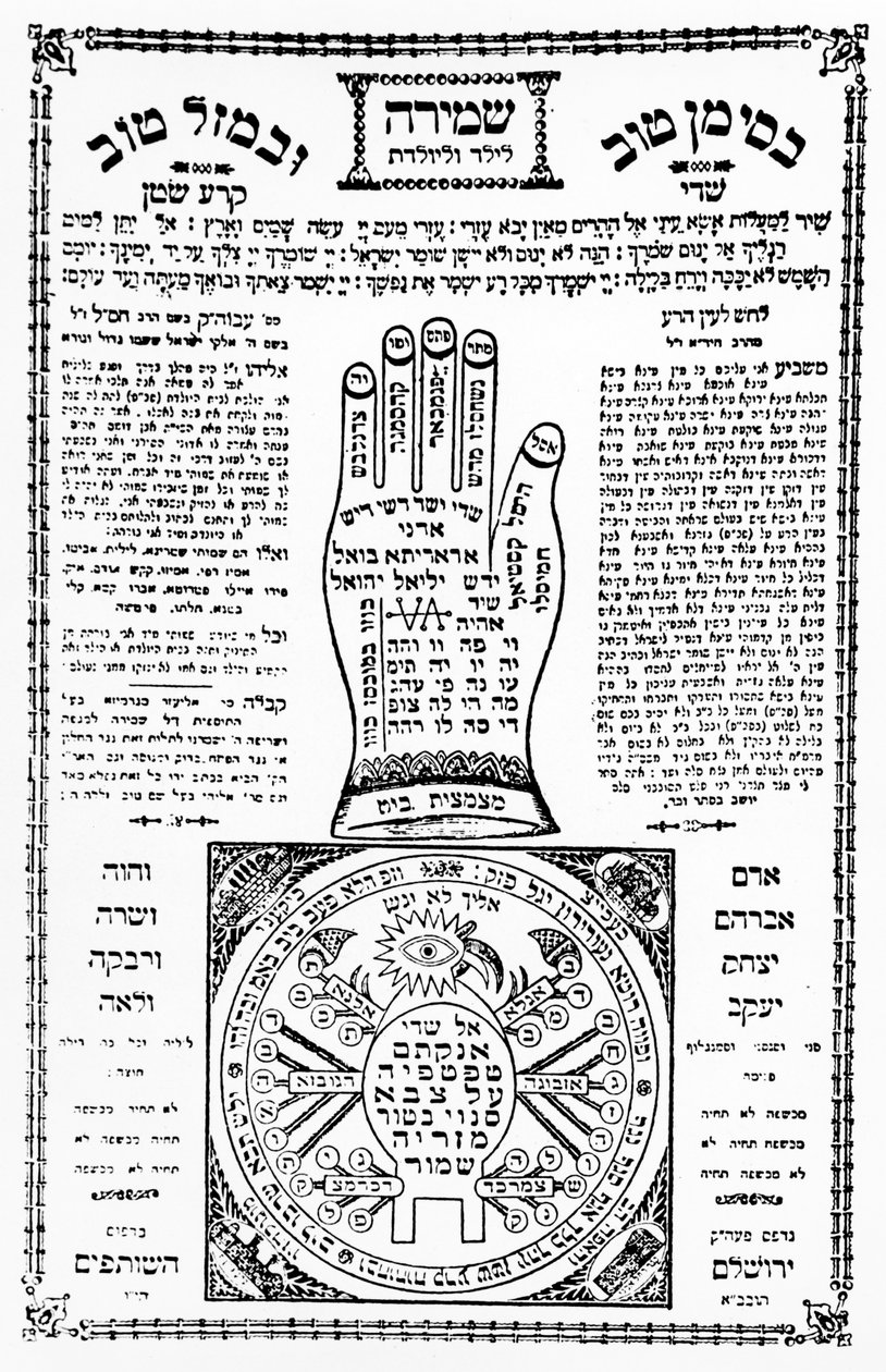 Tefillah (phylactery) with hand from Palestine, c.1930 by Unbekannt