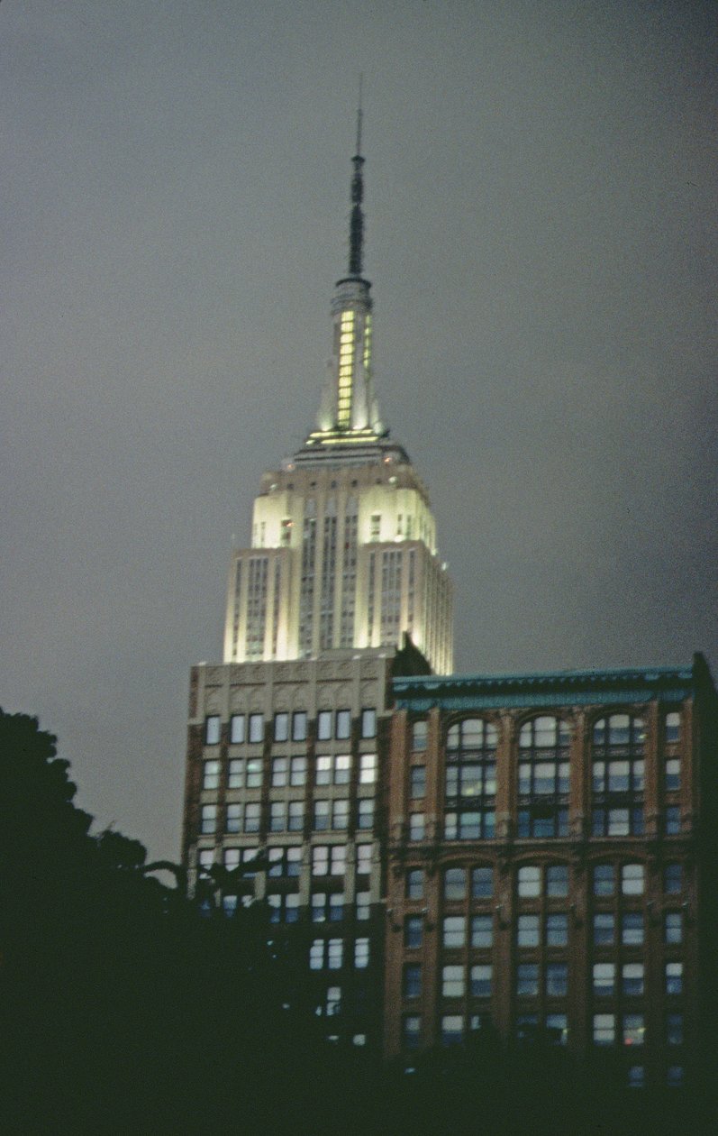 The Empire State Building by Night by Unbekannt