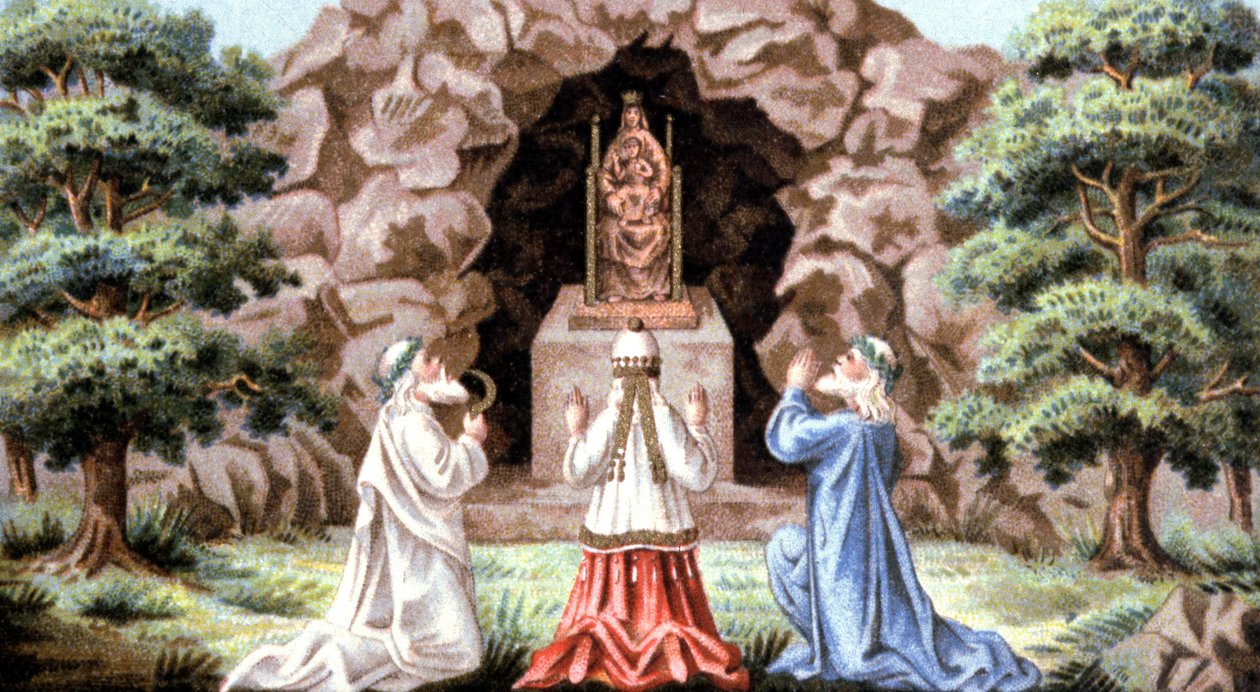 The Gallic Druids Worshiping the Virgin Mary by Unbekannter Künstler
