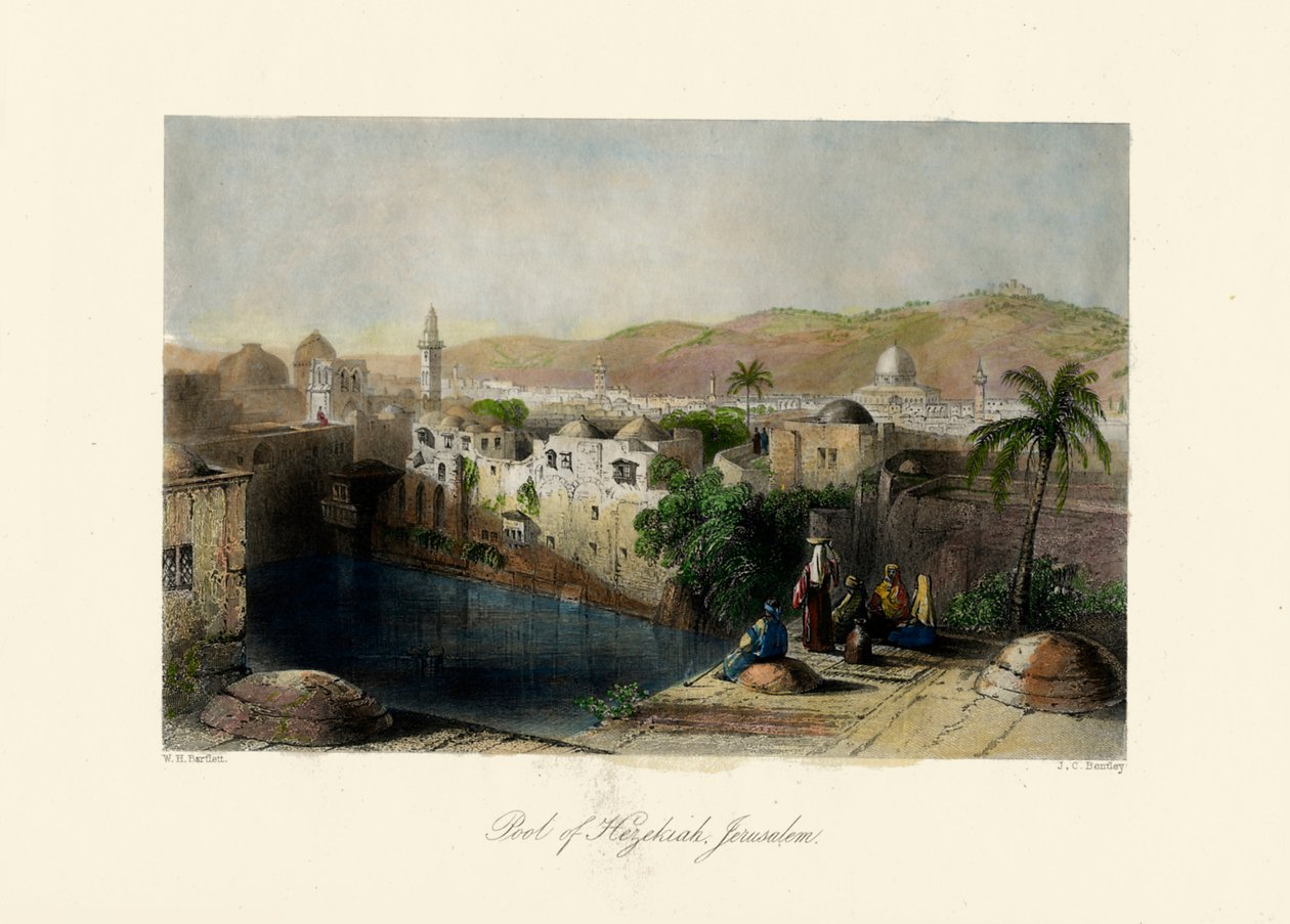 The Holy Land - Pool of Hezekiah, Jerusalem by Unbekannter Künstler