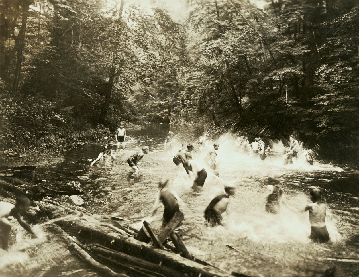 The Old Swimming Hole, United States, c.1920 by William M. Timlin