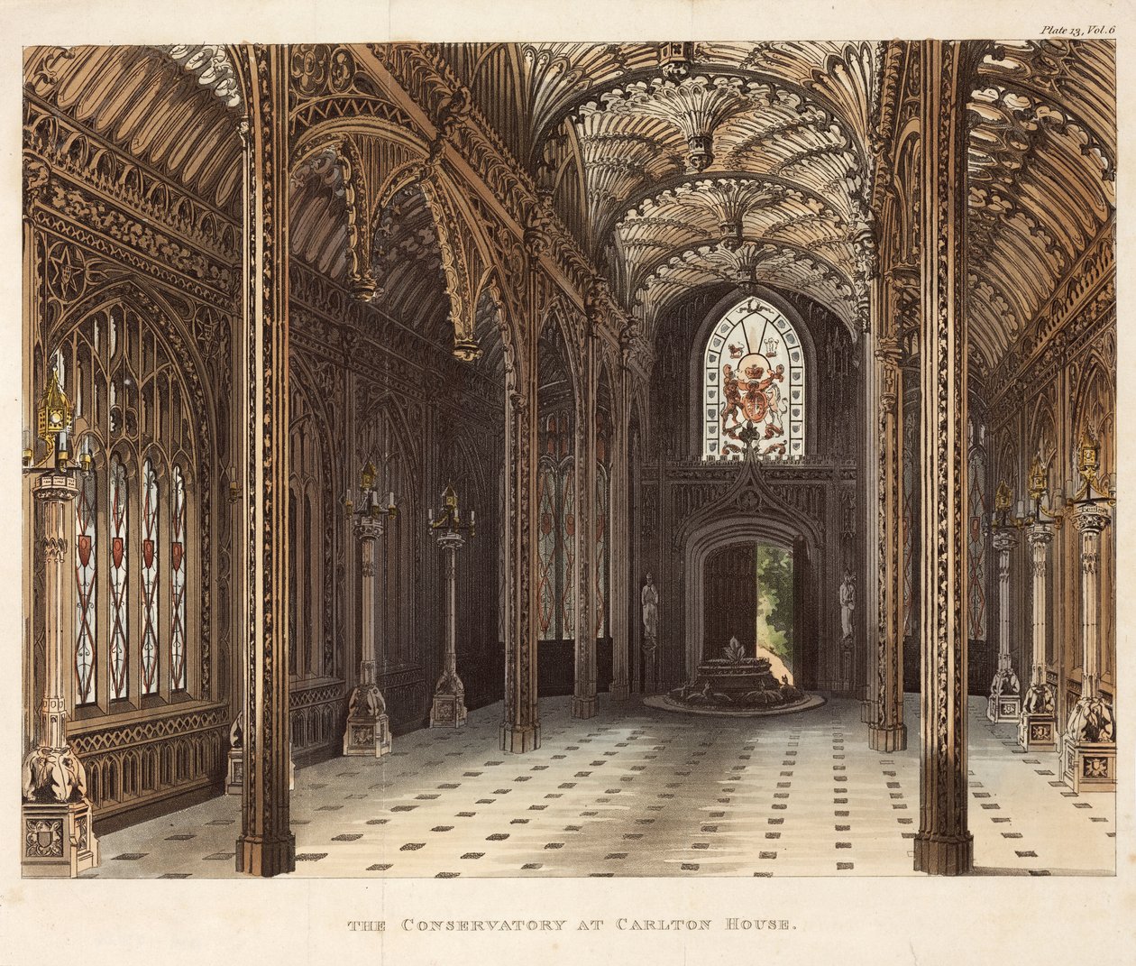 The Conservatory at Carlton House, Pall Mall, London, c. 1810 by Unbekannter Künstler