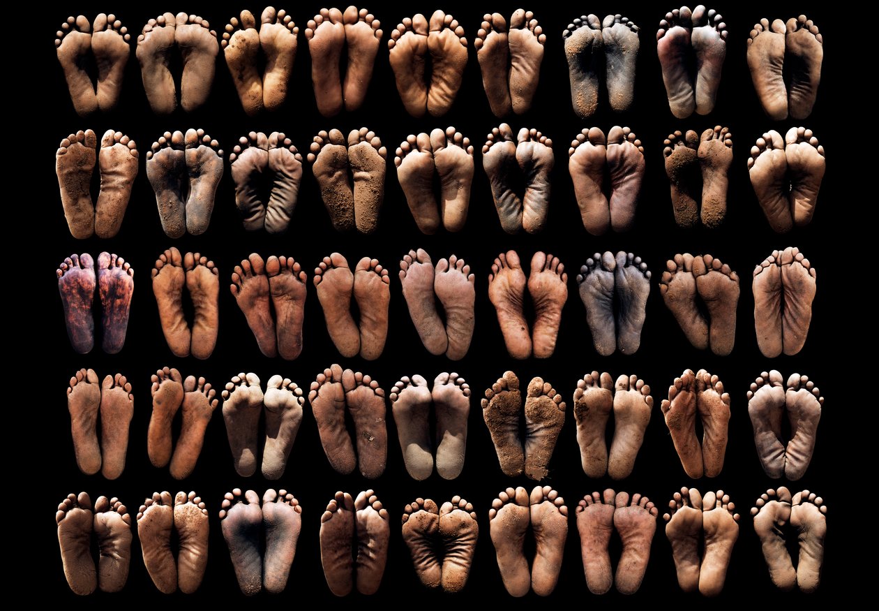 The feet that walked to freedom, women feet who had all walked from conflict rape and murder to get to safety, the set of images have been seen globally as a reminder of the genocide in Darfur, Sudan, Africa by Unbekannter Künstler