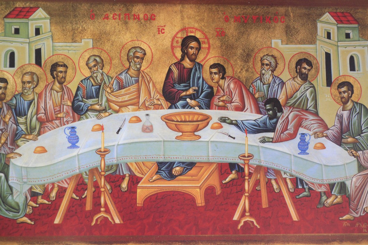 The Last Supper. Saint-Antoine-le-Grand Orthodox Church, Saint-Laurent-en-Royans, France by Unbekannt