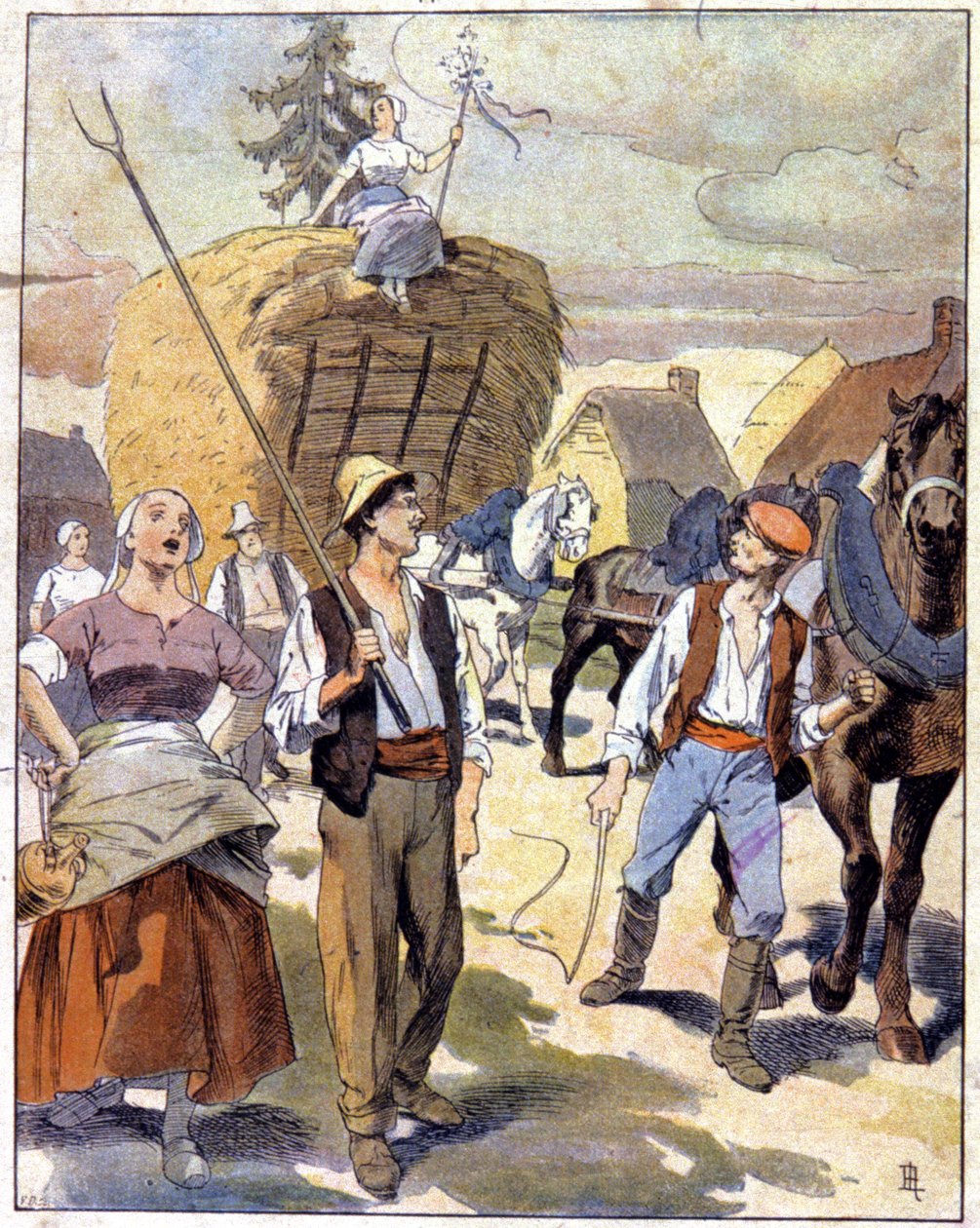 The Last Wheat Car in the Beauce, c.1910 by Unbekannter Künstler