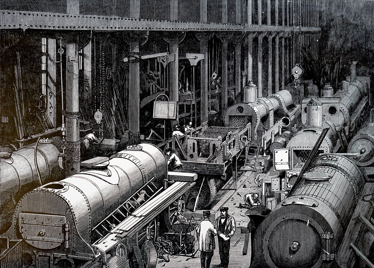 The Manufacture Floor of the Robert Stephenson and Company by Unbekannt