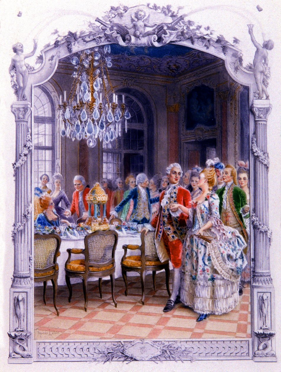The Meal in the 18th Century by Unbekannter Künstler