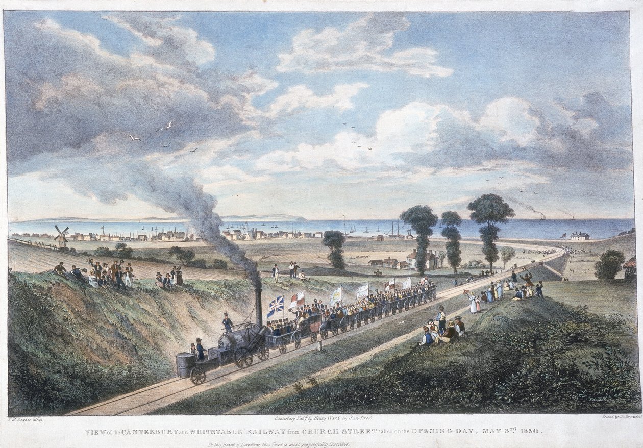 The Opening of the Canterbury & Whitstable Railway, Kent, 3 May 1830 by Unbekannt