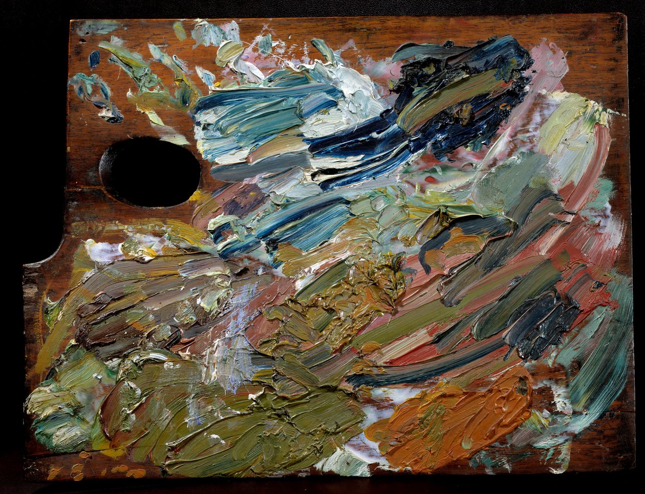 The palette of the Dutch painter Vincent Van Gogh (1853-1890), 35 cm by Unbekannter Künstler