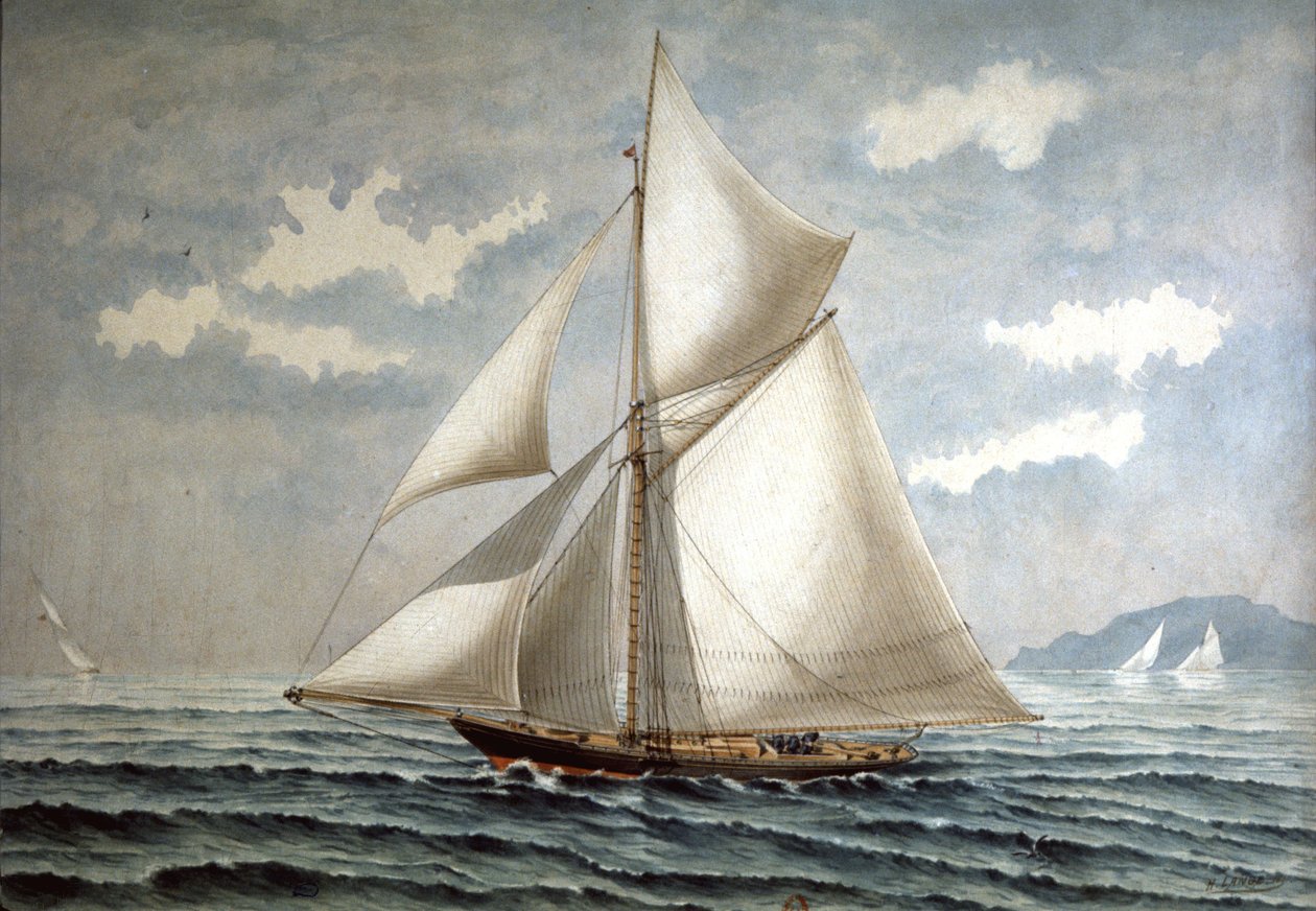 The sailboat La Bettina, end 19th century by Unbekannter Künstler
