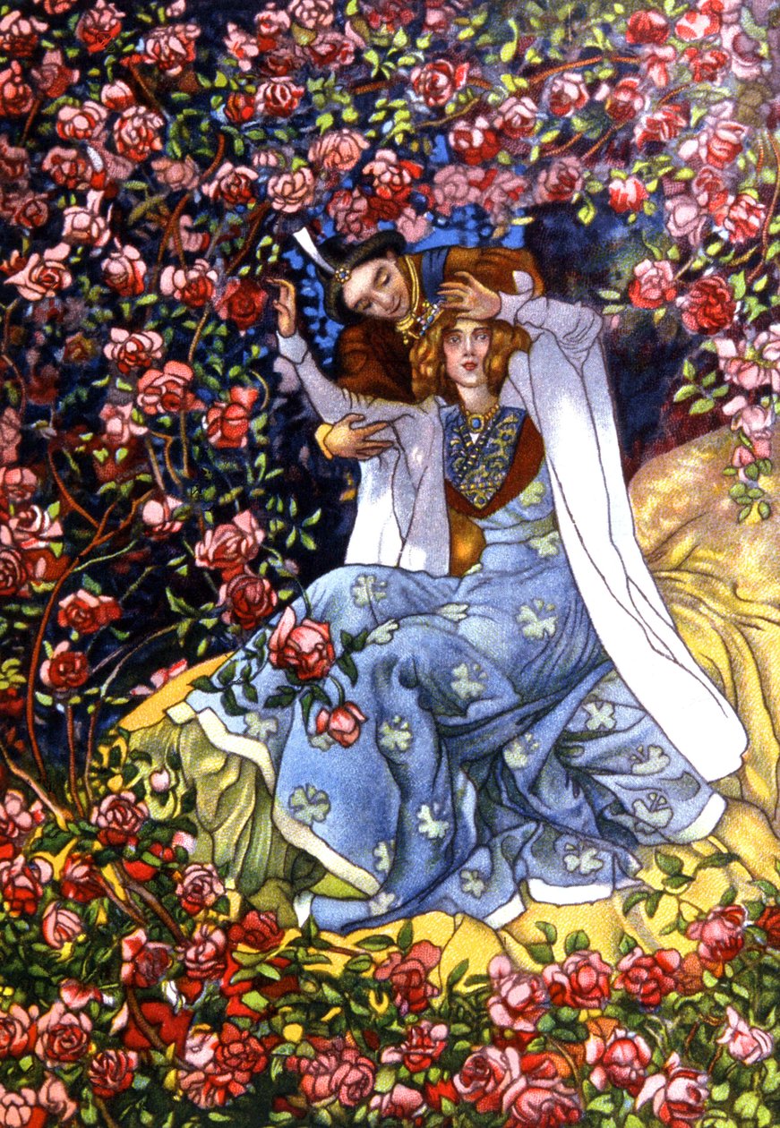 The sleeping beauty and the prince by Unbekannter Künstler