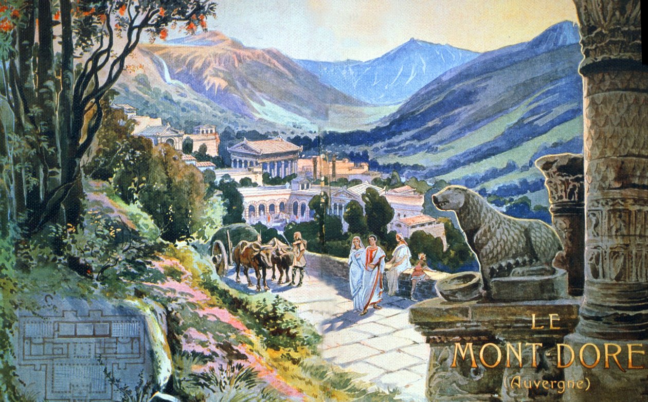 Thermal baths in Auvergne at gallo roman period by Unbekannter Künstler