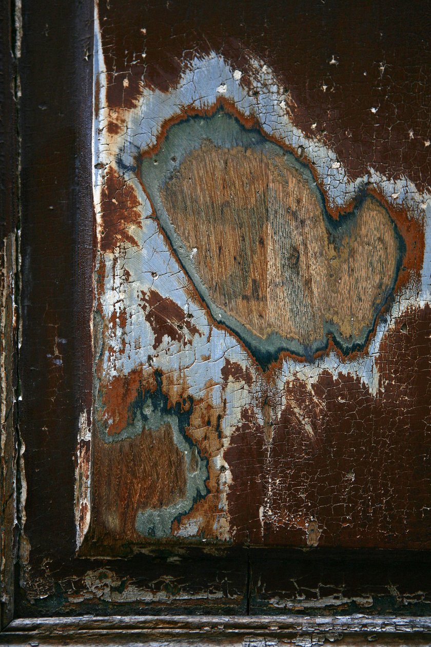 Time marks. Abstract art showing forms as a witness of passing time. Traces on wood. Photography by Michel Lunardelli by Unbekannt
