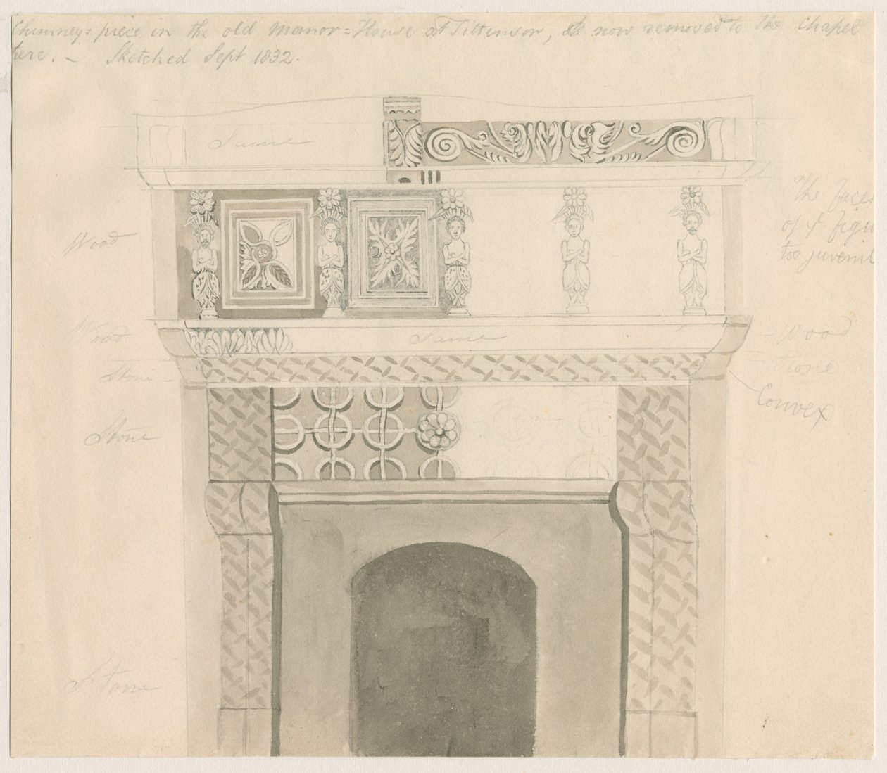 Tittensor - Chimney Piece in Manor House by Unbekannt