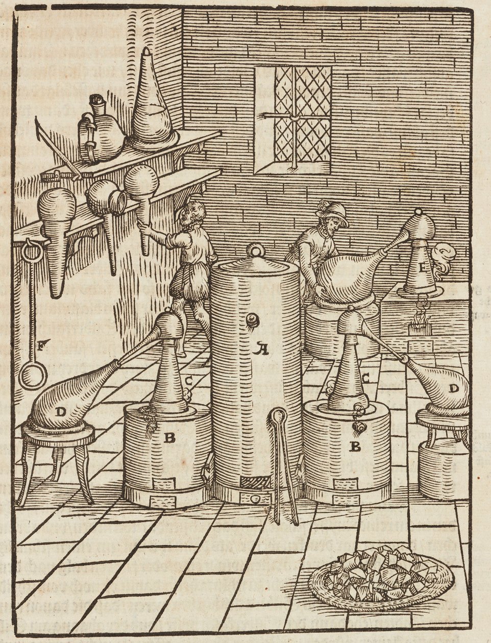 Treatment for gold and silver ore separation - Engraving from Description of ores and main mining methods, by Lazarus Ecker by Unbekannt