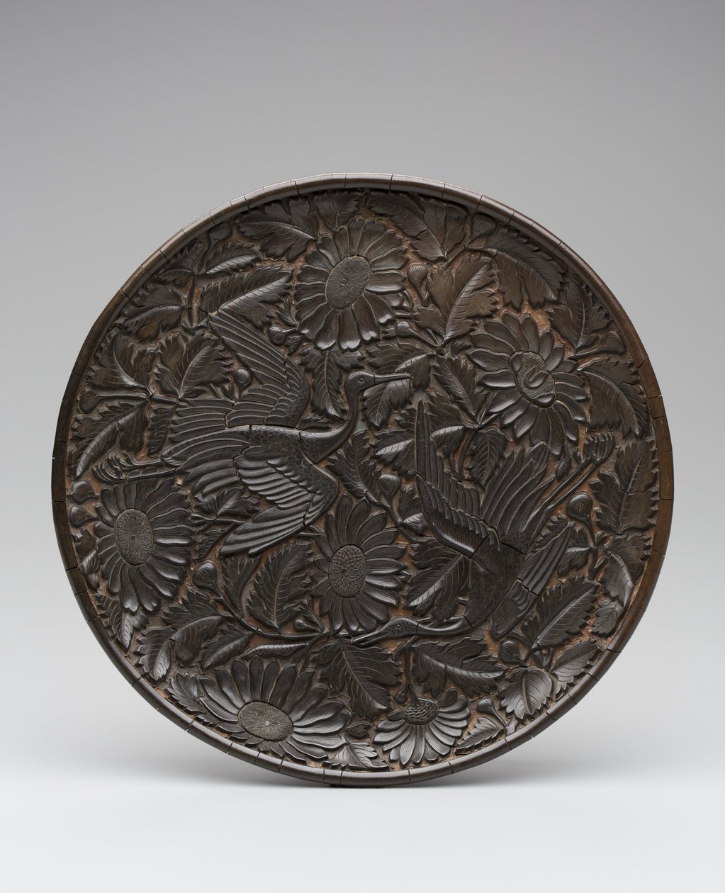 Tray with Cranes and Chrysanthemums by Unbekannt