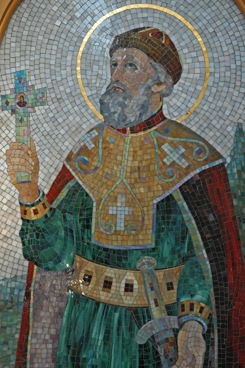 Ukraine, Kiev, St Illya’s Orthodox Cathedral & Nunnery (Byzantine), mosaic of St Vladimir by Unbekannter Künstler