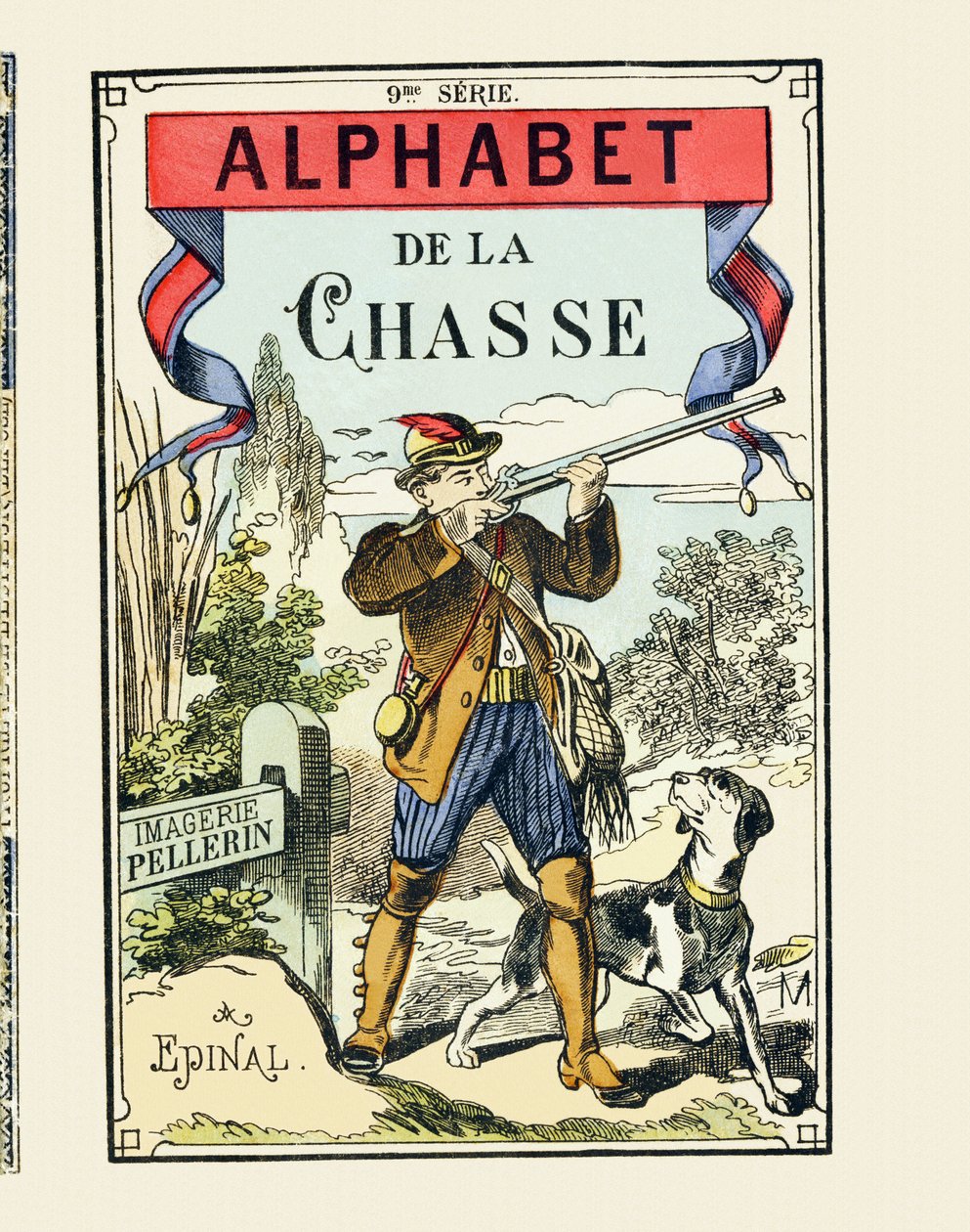 A Hunter and His Dog - Cover of The Hunting Alphabet - Imaging of Pellerin, Epinal, c.1890 by Unbekannt