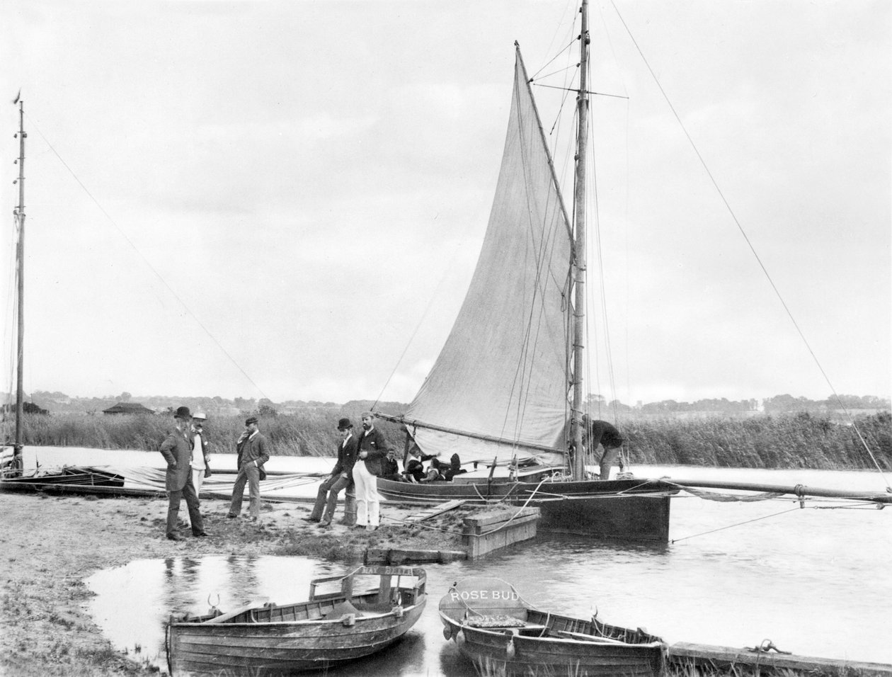 A Yacht on the River Waveney. Norfolk Broads by Unbekannt